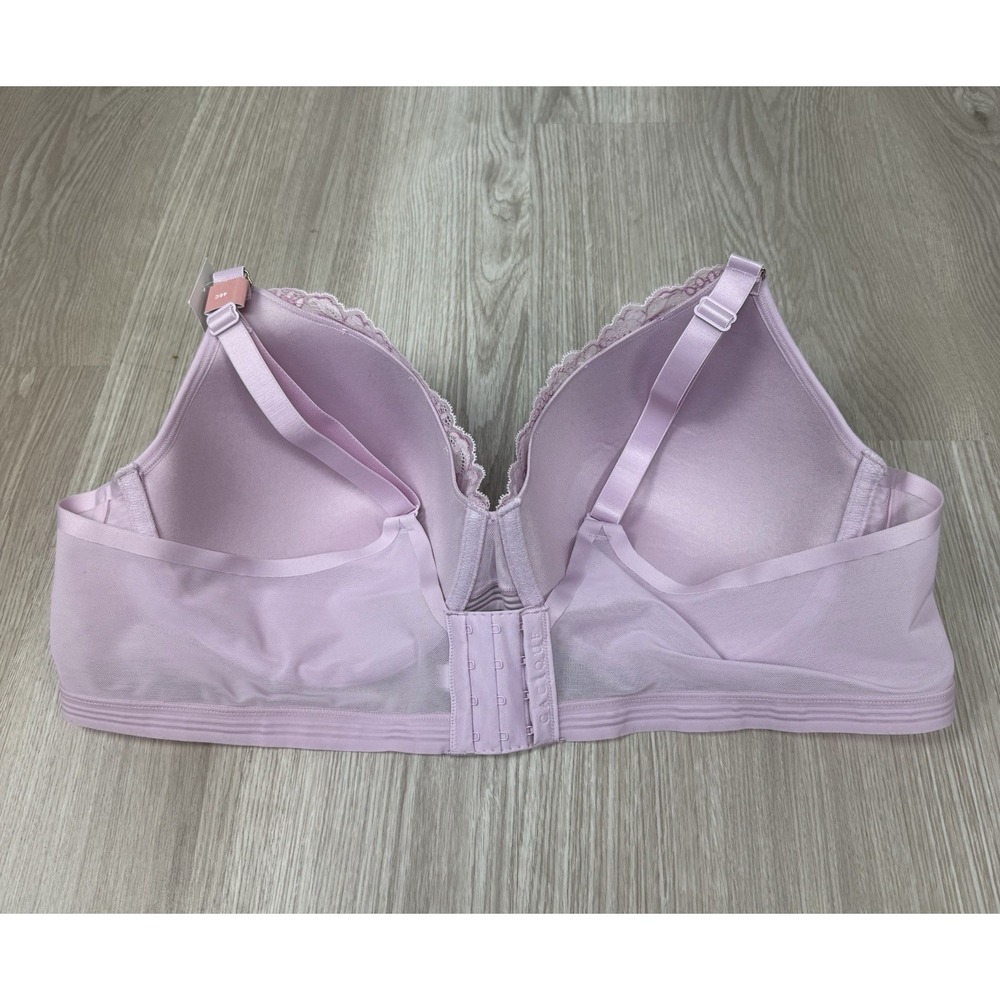NWT Cacique Pale Pink Sexy Floral Lace Lightly Lined Demi Underwired Bra 46C - Picture 10 of 16